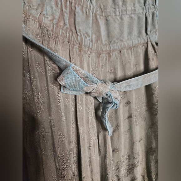 Scully Lace Up Dress Custom Hand Dyed Green And Teal Sz L - Picture 8 of 14